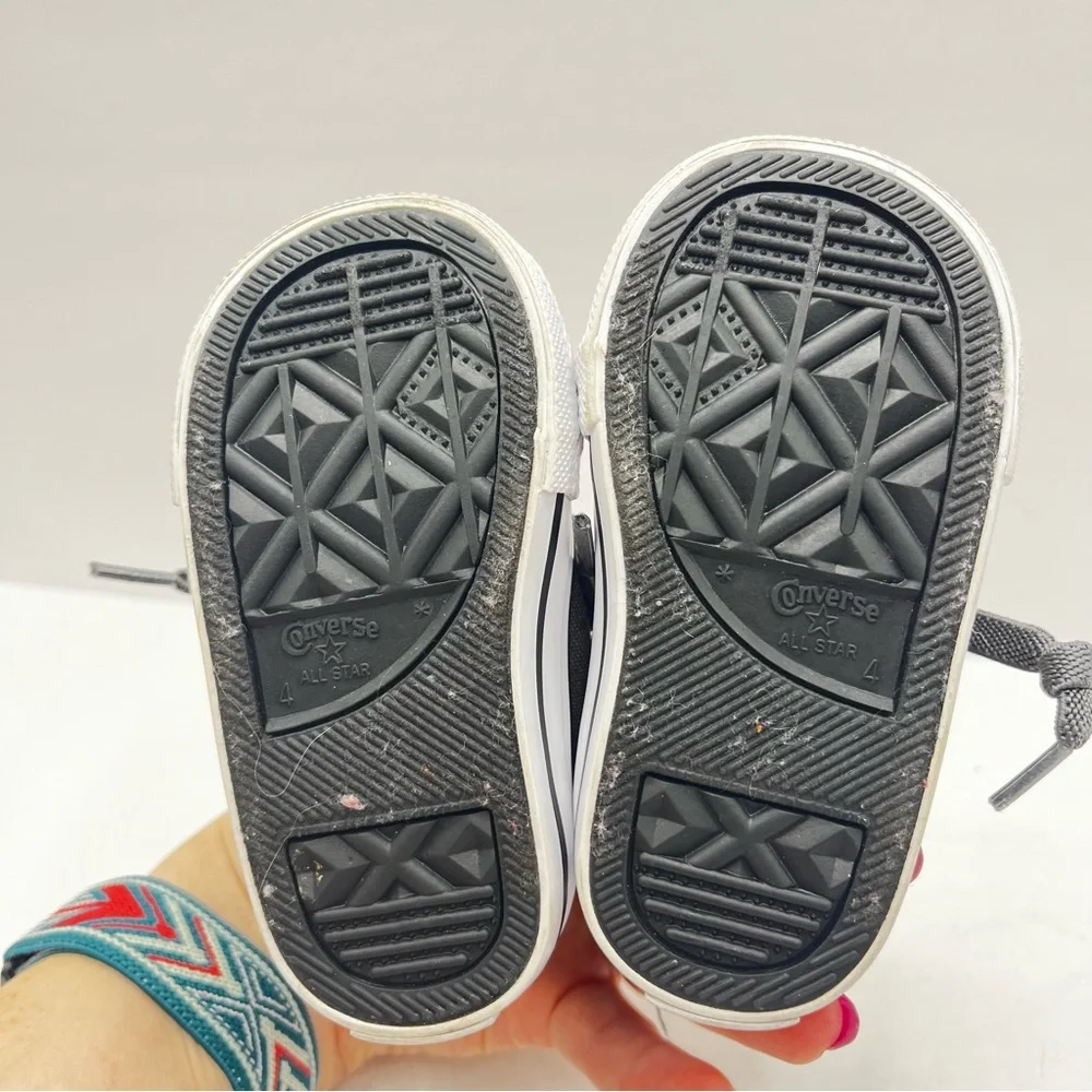 Chuck Taylor® Infant Size 4 Gray/Lime Green ShoesClassicBabyConverse Sneakers